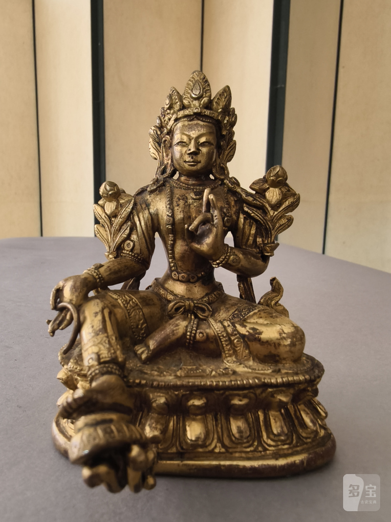 A GILT-BRONZE FIGURE OF SYAMATARA - 图11
